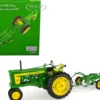 John Deere 620 Tractor 555 Plow Green Precision Heritage Series 1/16 Diecast Model ERTL TOMY 45691