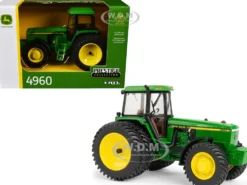 John Deere 4960 Tractor with Dual Wheels Green with Yellow Stripes "Prestige Collection" Series 1/32 Diecast Model by ERTL TOMY