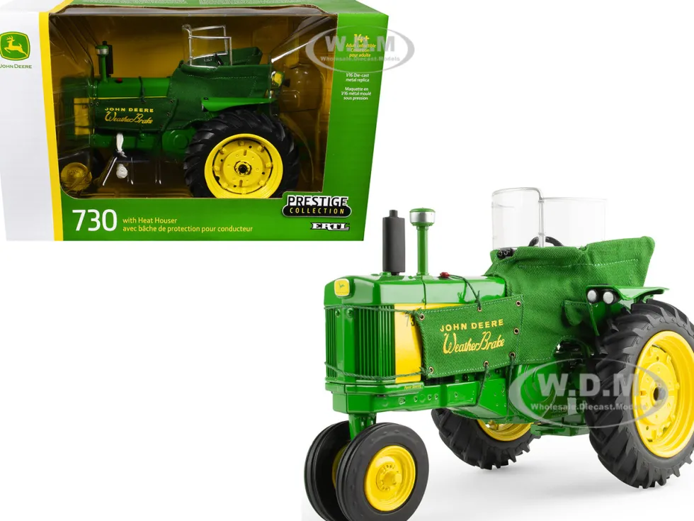 John Deere 730 Tractor with Heat Houser Green "Prestige Collection" Series 1/16 Diecast Model by ERTL TOMY