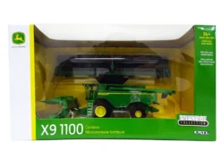 John Deere X9 1100 Combine with 12-Row Corn Head and Draper Grain Head 1/64 Diecast Model ERTL TOMY 45735