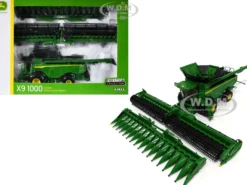 John Deere X9 1000 Combine with 16-Row Corn Head and Draper Grain Head Green "Prestige Collection" Series 1/32 Diecast Model by ERTL TOMY