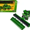 John Deere X9 1100 Tracked Combine with 16-Row Corn Head and Draper Grain Head Green "Prestige Collection" 1/64 Diecast Model by ERTL TOMY