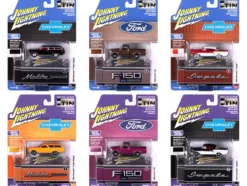 Johnny Lightning Collector's Tin 2025 Set of 6 Cars Release 2 Limited Edition 1/64 Diecast Model Cars by Johnny Lightning