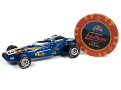 Johnny Lightning Special Blue Metallic Poker Chip Collector Token Game Card Trivial Pursuit Pop Culture Series 1/64 Diecast Model Car Johnny Lightning JLPC003 JLSP137