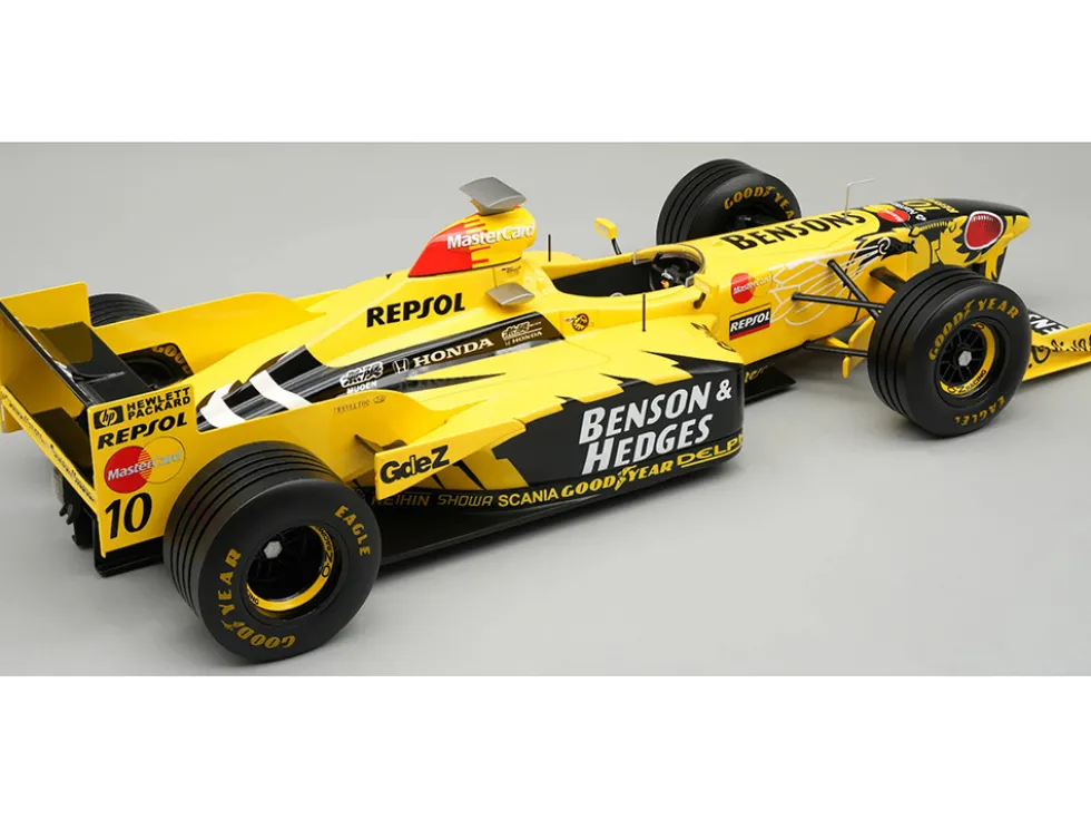 Jordan 198 #10 Ralf Schumacher "Benson & Hedges Jordan-Honda" Formula One F1 "Australian GP" (1998) with Display Case "Mythos Series" Limited Edition to 45 pieces Worldwide 1/18 Model Car by Tecnomodel