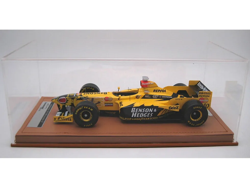 Jordan 198 #10 Ralf Schumacher "Benson & Hedges Jordan-Honda" Formula One F1 "Australian GP" (1998) with Display Case "Mythos Series" Limited Edition to 45 pieces Worldwide 1/18 Model Car by Tecnomodel