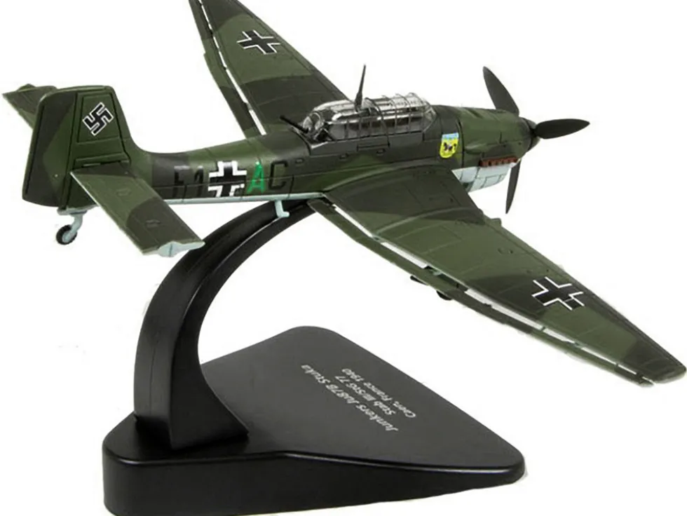 Junkers Ju 87B Stuka Stab Dive Bomber Plane III StG 77 Caen France 1940 Oxford Aviation Series 1/72 Diecast Model Airplane Oxford Diecast AC004