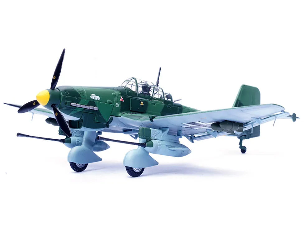 Junkers Ju 87G1 Stuka Bomber Aircraft "10.(Pz)/SG 2 Immelmann, GS+MH, Dubno, Ukraine" (1944) German Luftwaffe "Wing" Series 1/72 Diecast Model by Panzerkampf