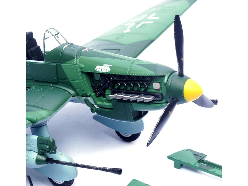 Junkers Ju 87G1 Stuka Bomber Aircraft "10.(Pz)/SG 2 Immelmann, GS+MH, Dubno, Ukraine" (1944) German Luftwaffe "Wing" Series 1/72 Diecast Model by Panzerkampf
