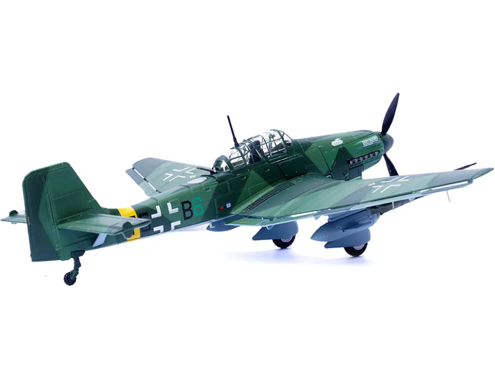 Junkers Ju 87G2 Stuka Bomber Aircraft "10.(Pz)/SG 2 Immelmann, T6+BB, Oberst Hans-Ulrich Rudel, Romania" (1944) German Luftwaffe "Wing" Series 1/72 Diecast Model by Panzerkampf