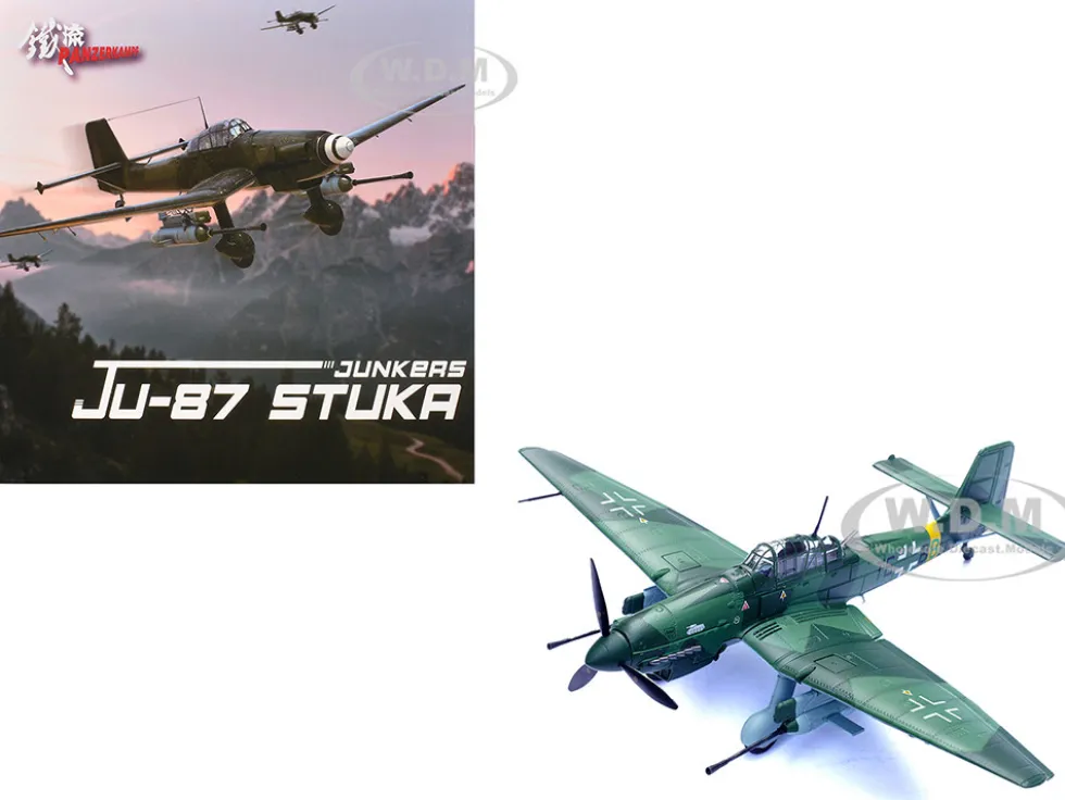 Junkers Ju 87G2 Stuka Bomber Aircraft "10.(Pz)/SG 2 Immelmann, T6+BB, Oberst Hans-Ulrich Rudel, Romania" (1944) German Luftwaffe "Wing" Series 1/72 Diecast Model by Panzerkampf