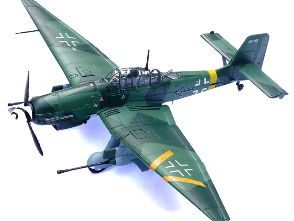 Junkers Ju 87G2 Stuka Bomber Aircraft "10.(Pz)/SG 2 Immelmann, Oberst Hans-Ulrich Rudel, Slovakia" (1944) German Luftwaffe "Wing" Series 1/72 Diecast Model by Panzerkampf