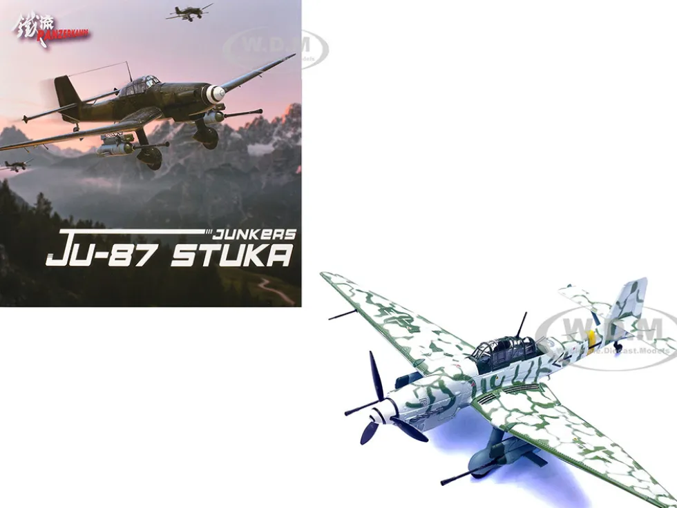 Junkers Ju 87G2 Stuka Bomber Aircraft "10.(Pz)/SG 2 Immelmann, Markisch Friedland, Pomerania" (1945) German Luftwaffe "Wing" Series 1/72 Diecast Model by Panzerkampf