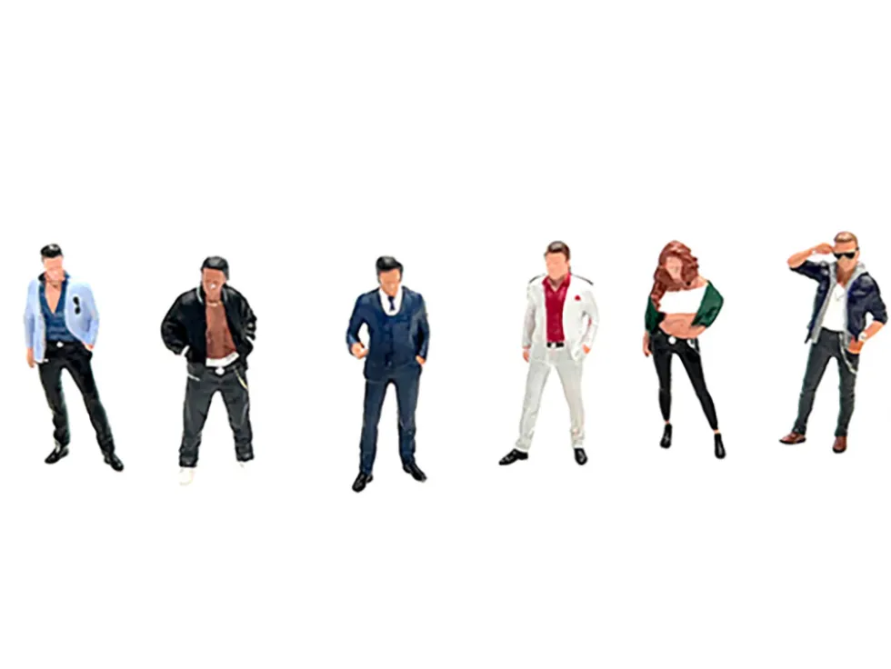 Kakkoii 6 piece Diecast Figures Set 1/64 Scale Models by American Diorama