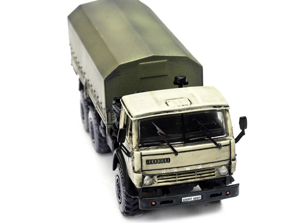 Kamaz 4310 Transport Truck Beige Weathered United Nations 1/72 Diecast Model Legion LEG-12061LB