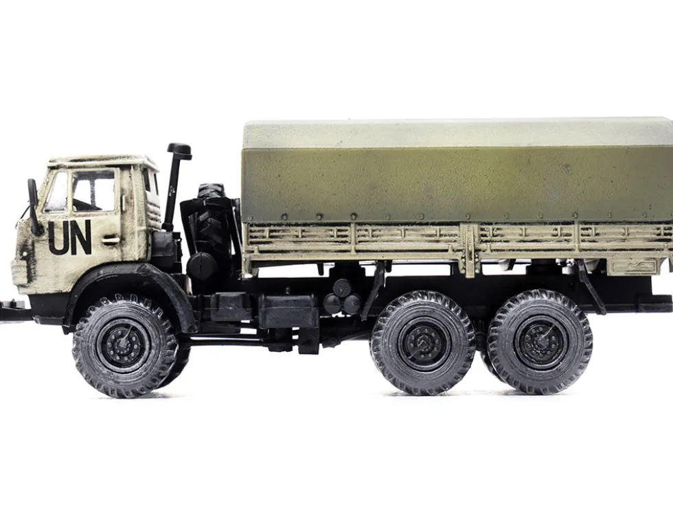 Kamaz 4310 Transport Truck Beige Weathered United Nations 1/72 Diecast Model Legion LEG-12061LB