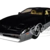 KARR Black Silver with Light Knight Rider 1982 TV Series Hollywood Rides Series 1/24 Diecast Model Car Jada 31115