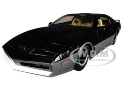 KARR Black Silver with Light Knight Rider 1982 TV Series Hollywood Rides Series 1/24 Diecast Model Car Jada 31115