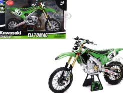Kawasaki KX 450F Dirt Bike Motorcycle 3 Eli Tomac Green and Black Kawasaki Racing Team 1/6 Diecast Model New Ray 49663