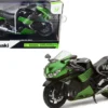 2011 Kawasaki ZX-14 Ninja Green Motorcycle Model 1/12 New Ray 57433B
