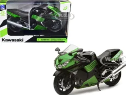 2011 Kawasaki ZX-14 Ninja Green Motorcycle Model 1/12 New Ray 57433B