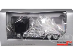 Kenworth K100 with 5-Bar Grill and XXL Chassis Black 1/87 (HO) Plastic Model Car by Promotex