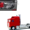 Kenworth K100 with 5-Bar Grill and XXL Chassis Red 1/87 (HO) Plastic Model Car by Promotex