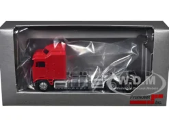 Kenworth K100 with 5-Bar Grill and XXL Chassis Red 1/87 (HO) Plastic Model Car by Promotex