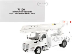Kenworth T380 Altec AA55 Aerial Service Truck White Transport Series 1/32 Diecast Model Diecast Masters 71100