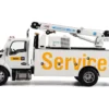 Kenworth T380 Auto-Crane Titan 85 Truck with Miller EnPak White "Transport Series" 1/50 Diecast Model by Diecast Masters