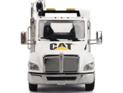 Kenworth T380 Auto-Crane Titan 85 Truck with Miller EnPak White "Transport Series" 1/50 Diecast Model by Diecast Masters