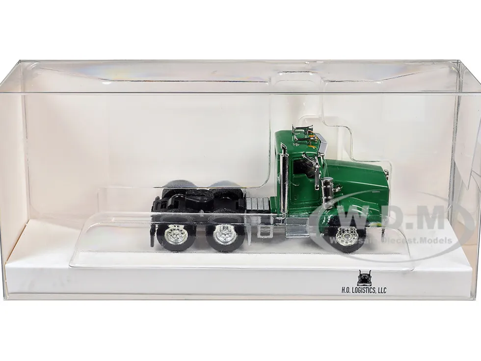 Kenworth T800 Day Cab Green 1/87 (HO) Plastic Model Car by HO Logistics