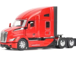 Kenworth T680 76" High Roof Sleeper Cab Truck Tractor Viper Red "Transport Series" 1/50 Diecast Model by Diecast Masters