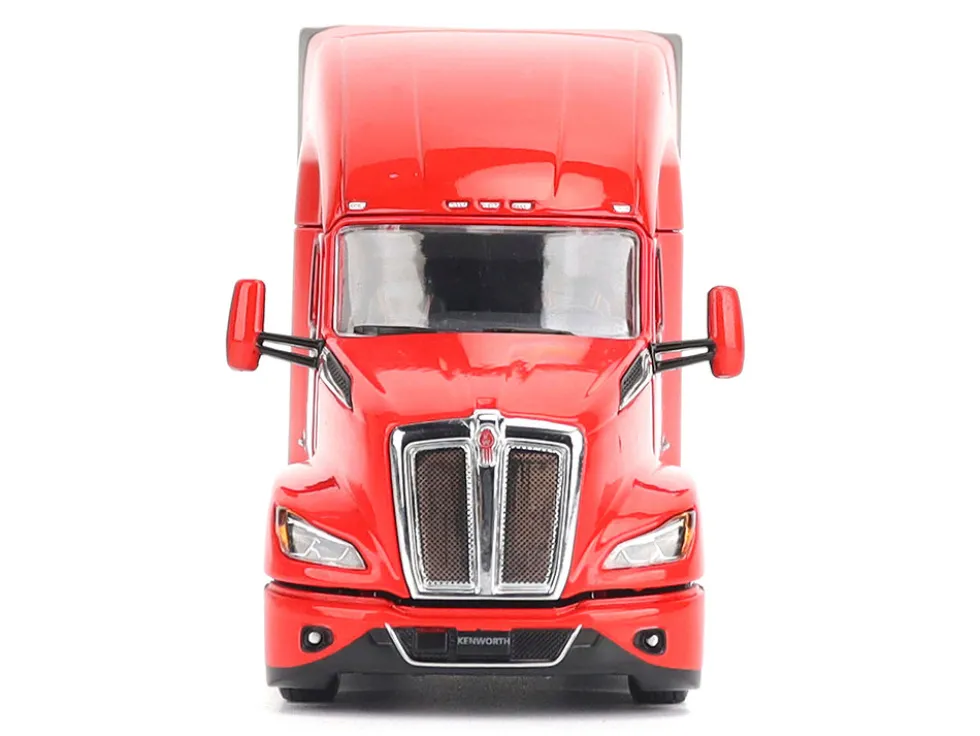 Kenworth T680 76" High Roof Sleeper Cab Truck Tractor Viper Red "Transport Series" 1/50 Diecast Model by Diecast Masters