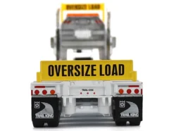 Kenworth T880 SBFA Tridem Truck with Trail King HDG Lowboy Trailer White