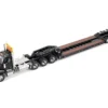 Kenworth T880 SBFA Tridem Truck with Trail King HDG Lowboy Trailer Black "Transport Series" 1/50 Diecast Model by Diecast Masters