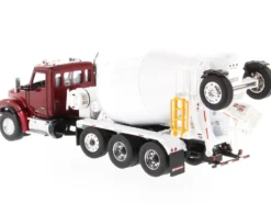 Kenworth T880 SFFA with McNeilus Bridgemaster Mixer Truck Radiant Red White 1/50 Diecast Model Diecast Masters 71062