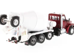 Kenworth T880 SFFA with McNeilus Bridgemaster Mixer Truck Radiant Red White 1/50 Diecast Model Diecast Masters 71062