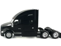 Kenworth T680 Sleeper Cab Black 1/87 (HO) Plastic Model Car by HO Logistics