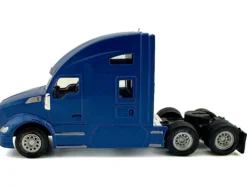 Kenworth T680 Sleeper Cab Blue Metallic 1/87 (HO) Plastic Model Car by HO Logistics