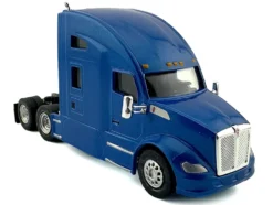 Kenworth T680 Sleeper Cab Blue Metallic 1/87 (HO) Plastic Model Car by HO Logistics