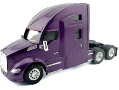 Kenworth T680 Sleeper Cab Purple Metallic 1/87 (HO) Plastic Model Car by HO Logistics