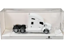 Kenworth T680 Sleeper Cab White 1/87 (HO) Plastic Model Car by HO Logistics