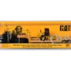 Kenworth T880 Tractor Black with Lowboy Trailer and CAT Roller Yellow 1/87 (HO) Diecast Model by Diecast Masters