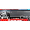 Kenworth T2000 Truck Silver Metallic with Gray Container "Transporter" Series 1/32 Diecast Model by Welly