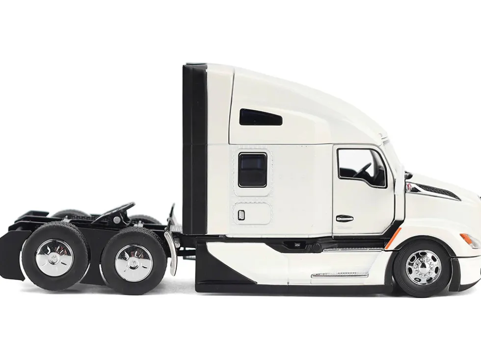 Kenworth T680 Truck Tractor Pearl White "Transport Series" 1/50 Diecast Model by Diecast Masters
