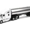 Kenworth T680 Truck White with Oil Tanker Trailer Chrome "Long Haul Trucker" Series 1/32 Diecast Model by New Ray
