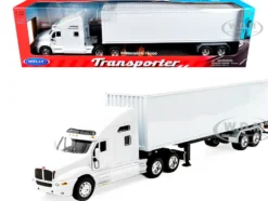Kenworth T2000 Truck White with White Container