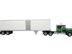 1976 Kenworth W900A Tractor with Dry Goods Trailer Green Metallic with Light Green Graphics