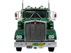 1976 Kenworth W900A Tractor with Dry Goods Trailer Green Metallic with Light Green Graphics